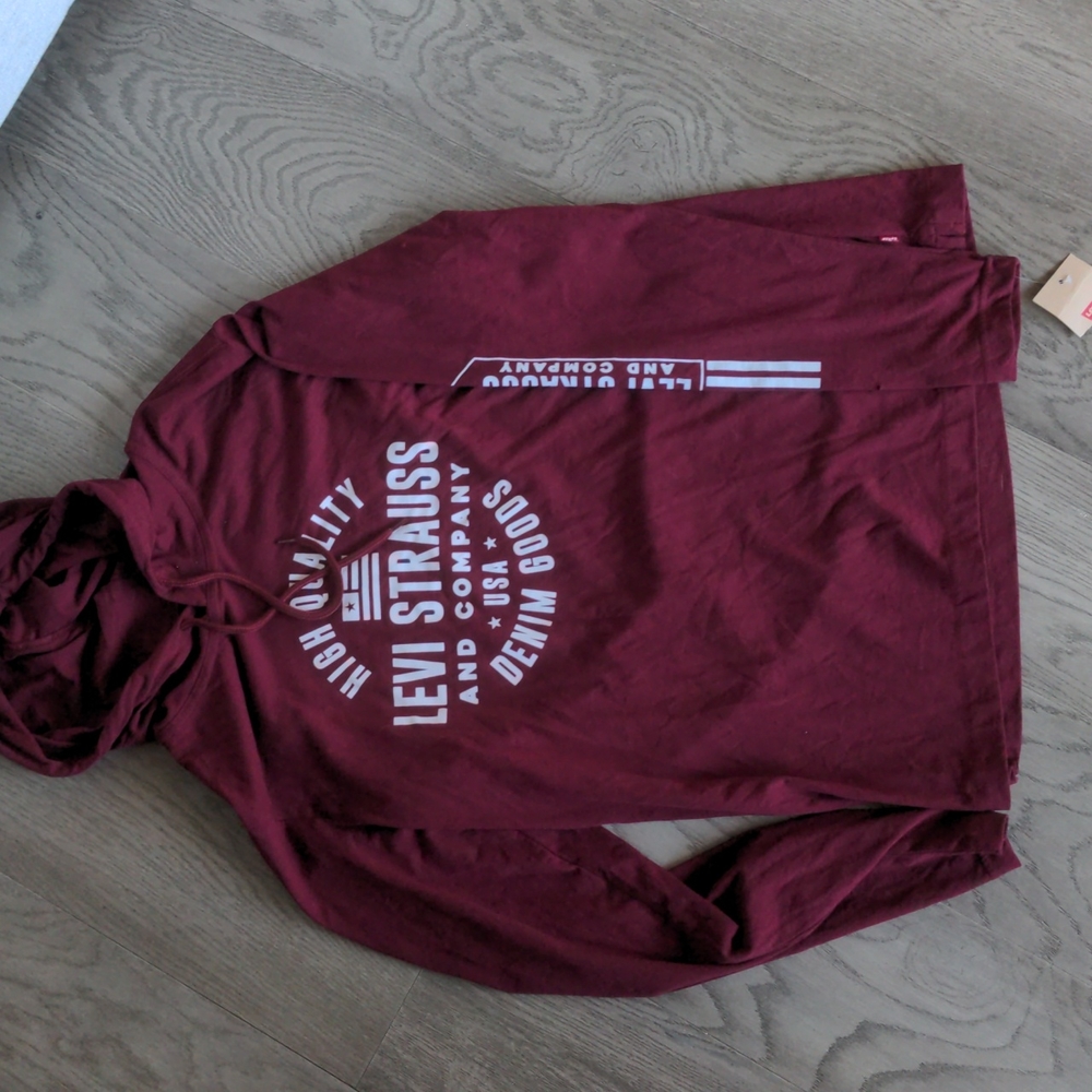 NWT Levi's jersey knit lightweight hoodie L